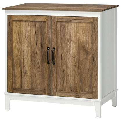 Dark Oak Farmhouse Sideboard Cabinet – 2-Door Storage Cabinet with Shelves for Kitchen & Living Room (United States & Canada Delivery Only)