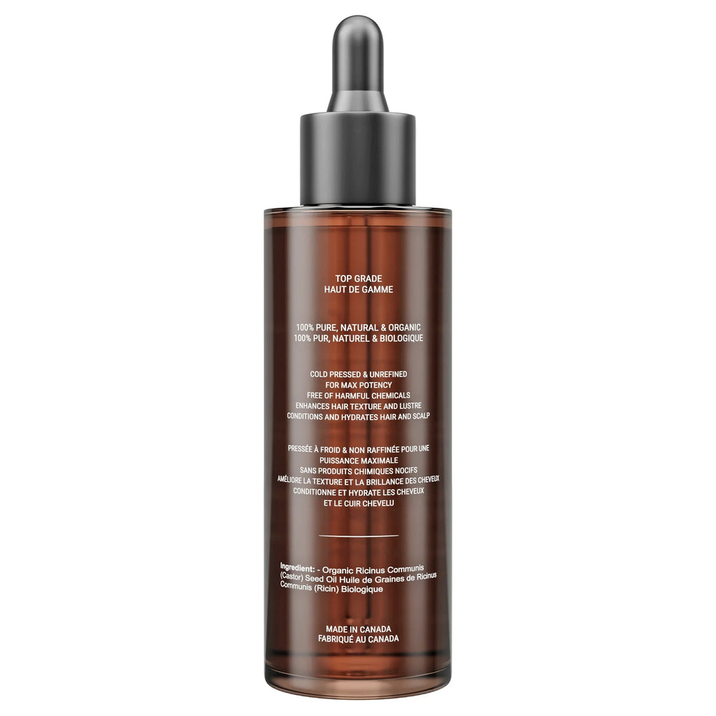 Canadian Grace 100% Organic Jamaican Black Castor Oil – For Hair Growth, Edges & Root Strength