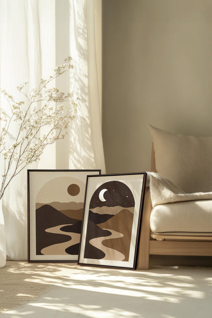 DESERT DREAMS DUO (2 Oeuvres sur toile étirée)