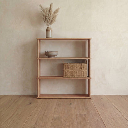 3 shelf bookcase in red oak