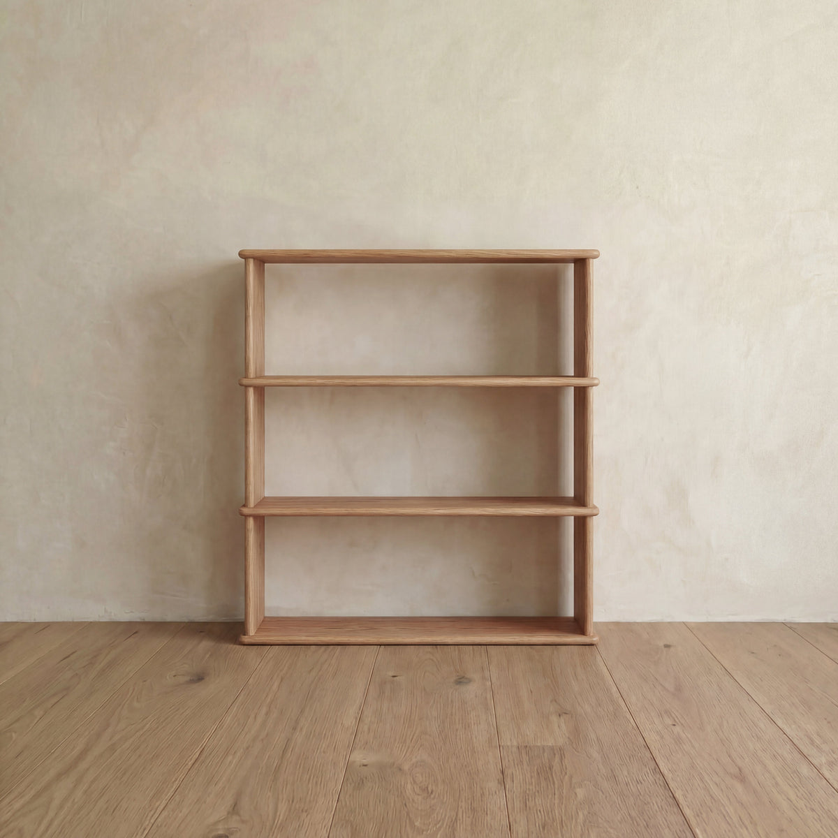 3 shelf bookcase in red oak