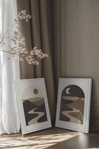DESERT DREAMS DUO (2 Oeuvres sur toile étirée)