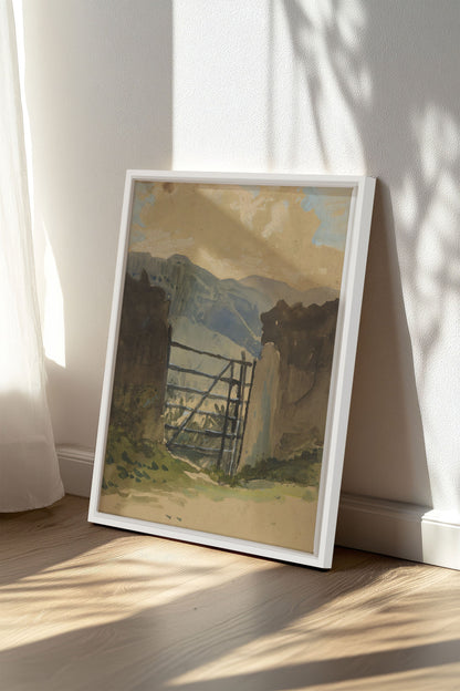 GATE TO THE HILLS, Oeuvre sur toile étirée