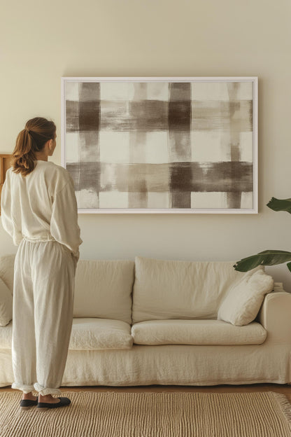 CHIC PLAID, Oeuvre sur toile étirée