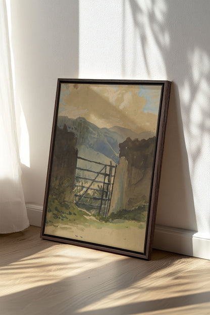 GATE TO THE HILLS, Oeuvre sur toile étirée