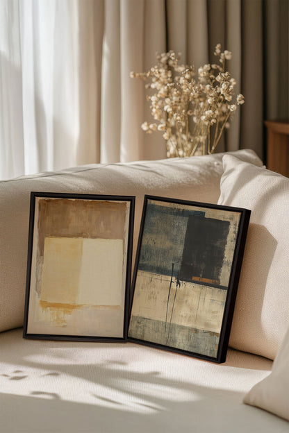 DUO HARMONIE ANCIENNE (2 Oeuvres sur toile étirée)