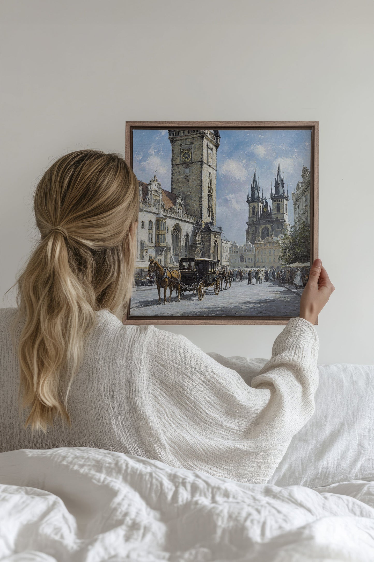 PLACE DU TEMPS, Oeuvre sur toile étirée