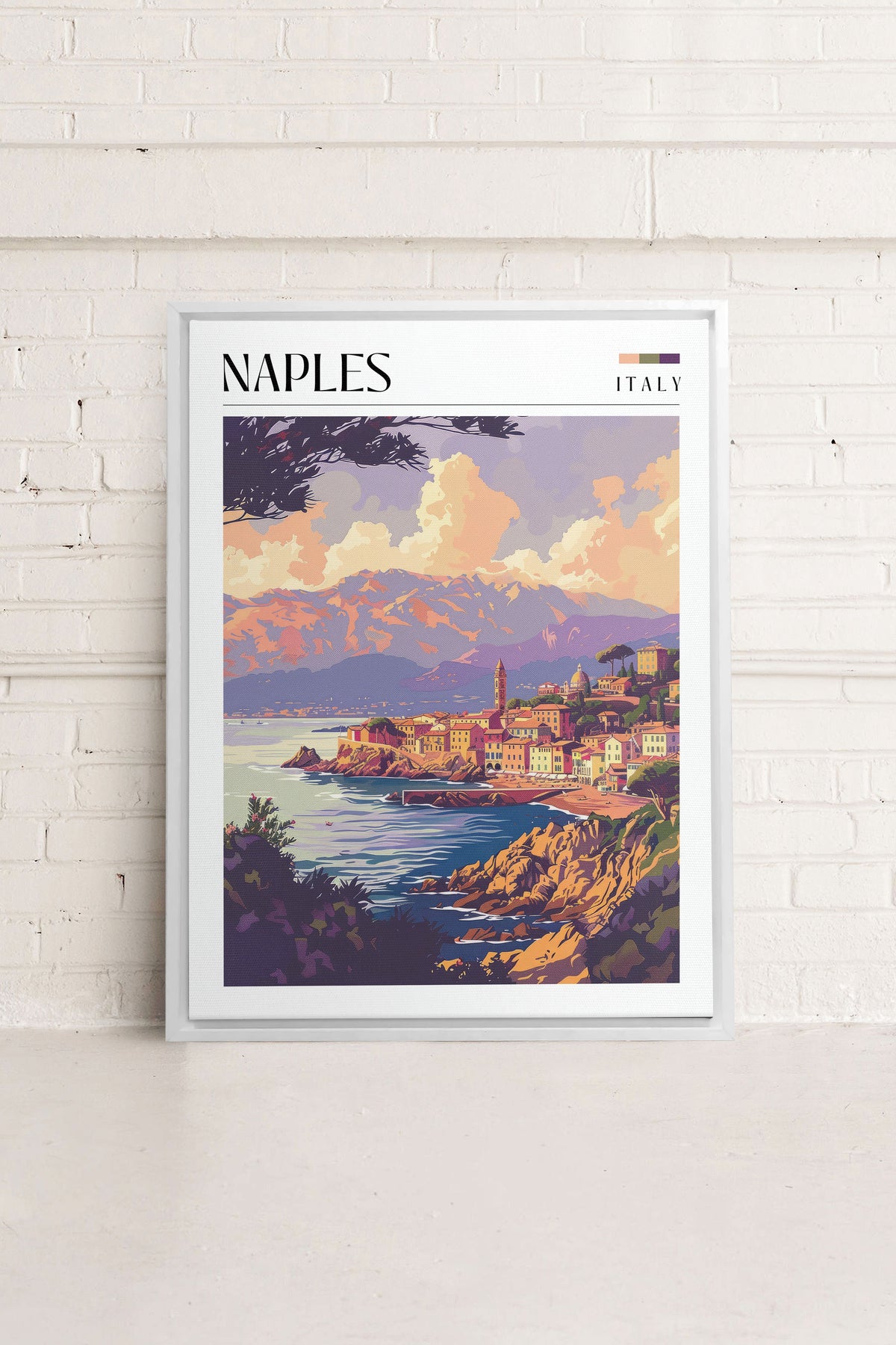 Naples, Oeuvre sur toile étirée