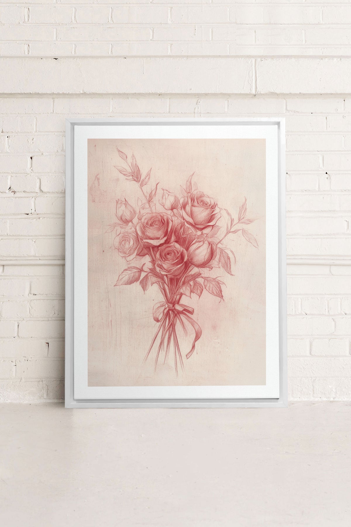ÉCLATS DE ROSES, Oeuvre sur toile étirée