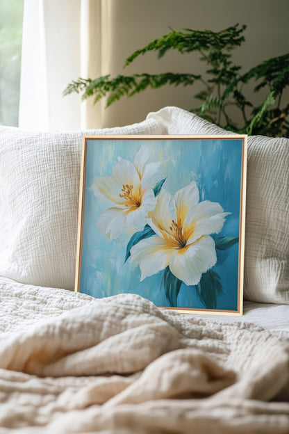 AURORE FLORALE, Oeuvre sur toile étirée