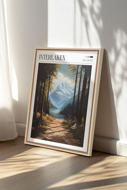 INTERLAKEN, Oeuvre sur toile étirée