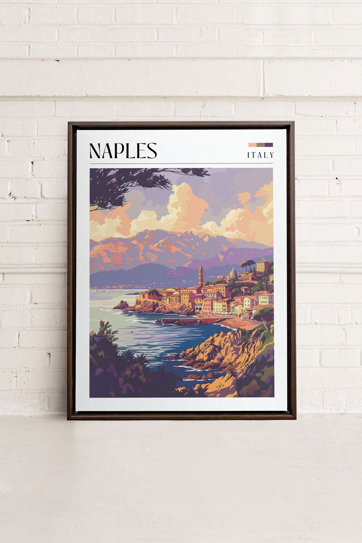 Naples, Oeuvre sur toile étirée