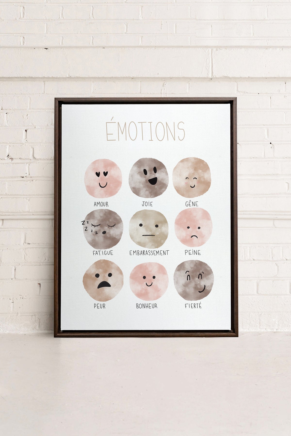 ÉMOTIONS, Oeuvre sur toile étirée