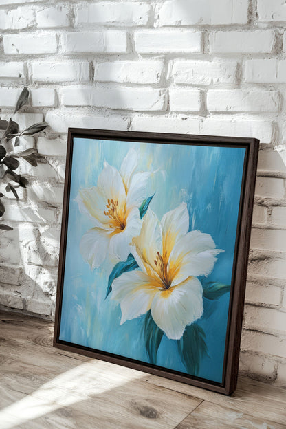 AURORE FLORALE, Oeuvre sur toile étirée
