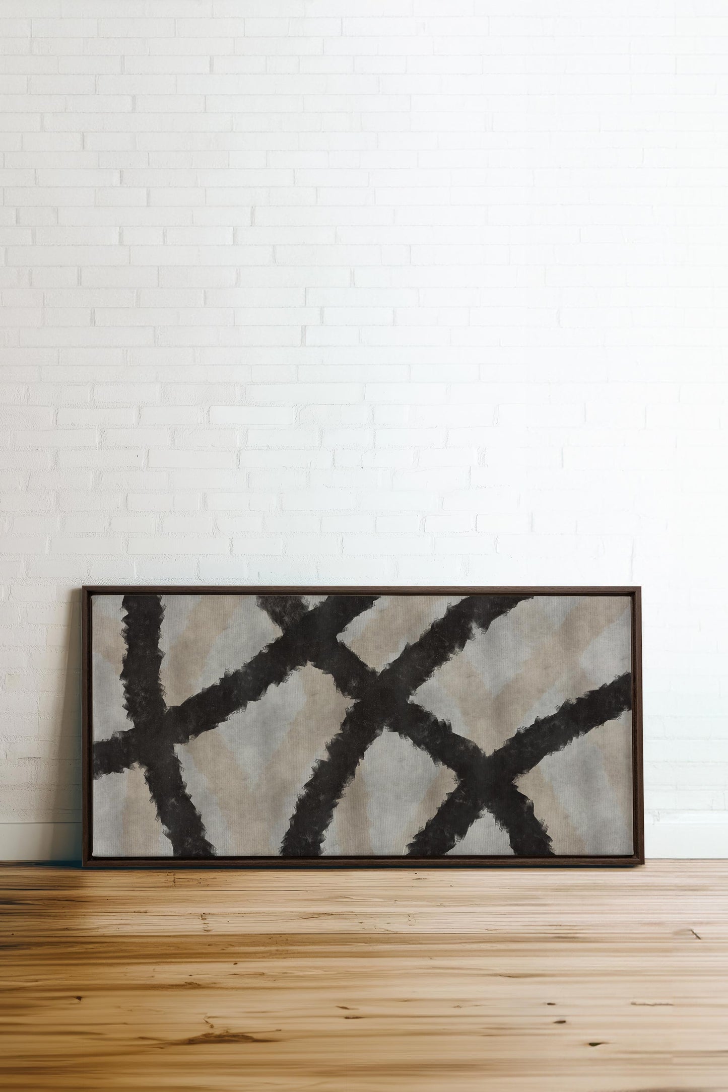 BLACK THREADS, Oeuvre sur toile étirée
