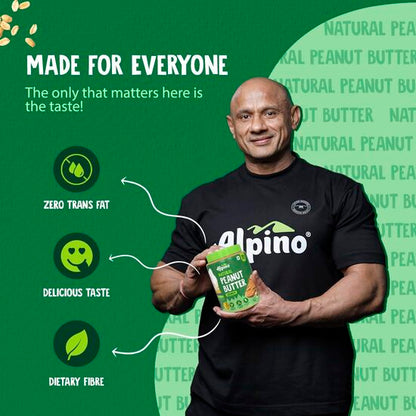 Natural Peanut Butter Smooth, Unsweetened, 100% Roasted Peanuts - 30% Protein, Source of Healthy Fats, No Added Sugar & Salt