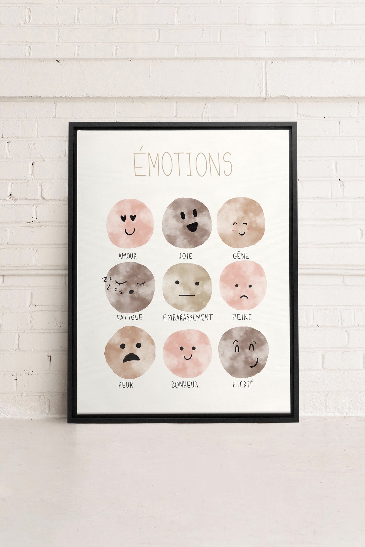 ÉMOTIONS, Oeuvre sur toile étirée