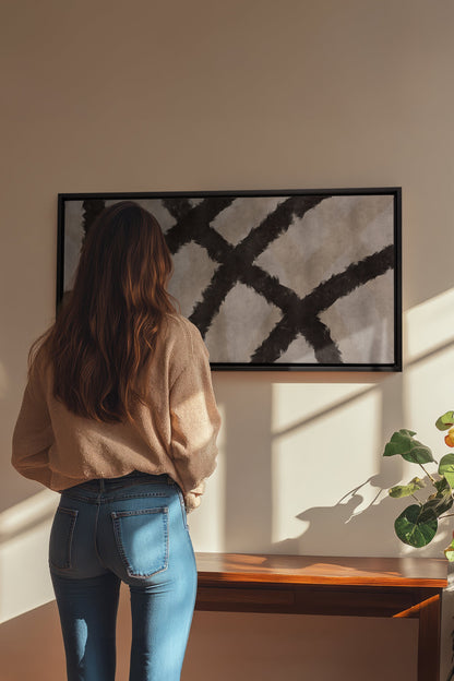 BLACK THREADS, Oeuvre sur toile étirée