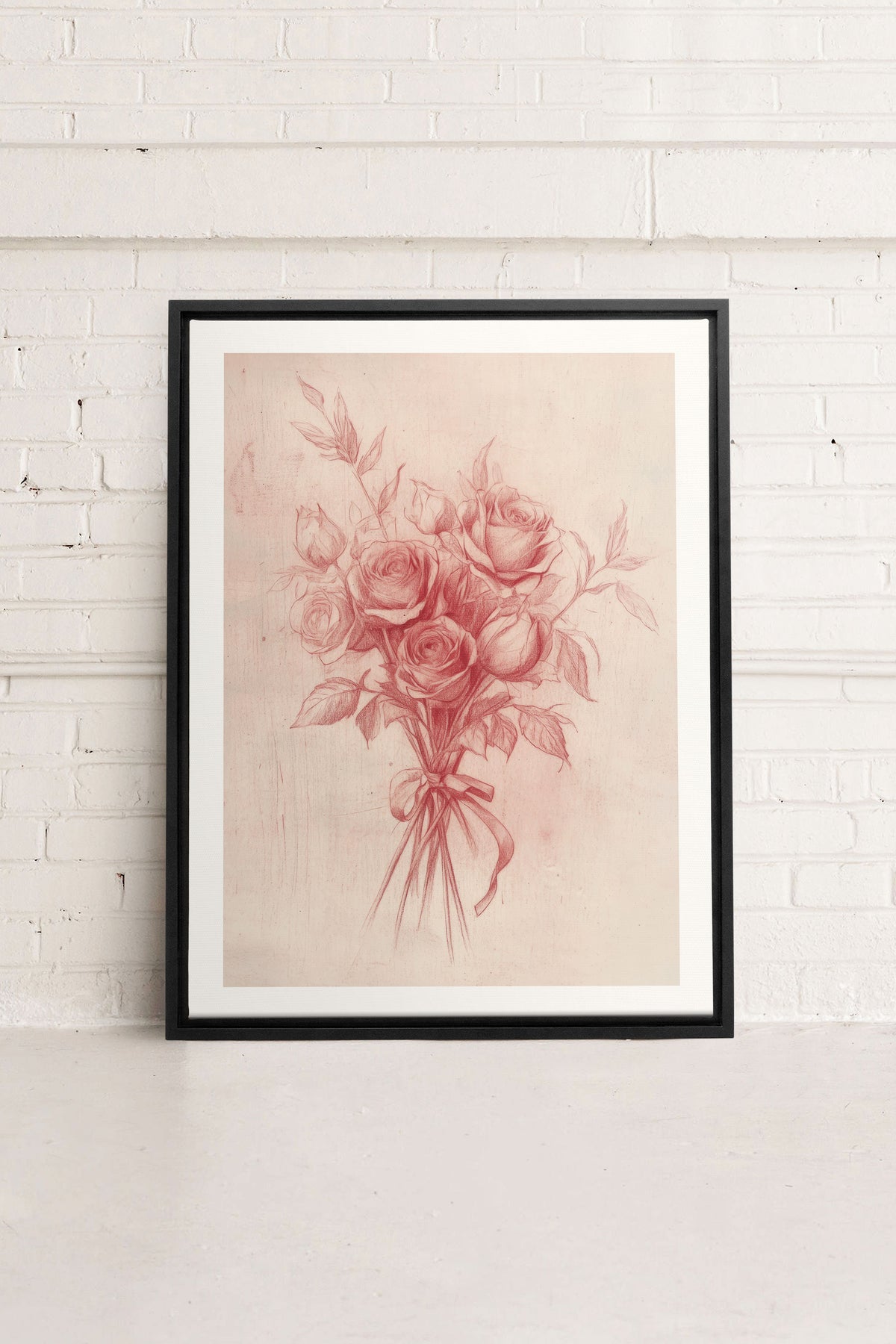 ÉCLATS DE ROSES, Oeuvre sur toile étirée