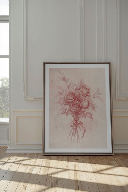 ÉCLATS DE ROSES, Oeuvre sur toile étirée