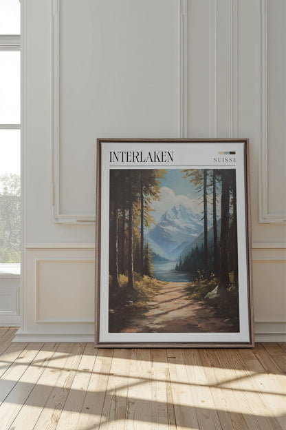 INTERLAKEN, Oeuvre sur toile étirée