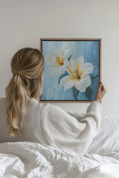AURORE FLORALE, Oeuvre sur toile étirée