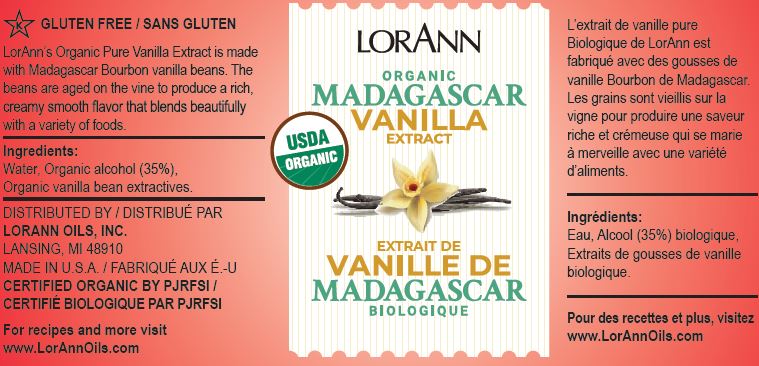 Organic Madagascar Vanilla Extract - 4 oz. - 16 oz. - 1 Gallon - 5 Gallons - Ships Free Within Canada on Orders Above CAD $199