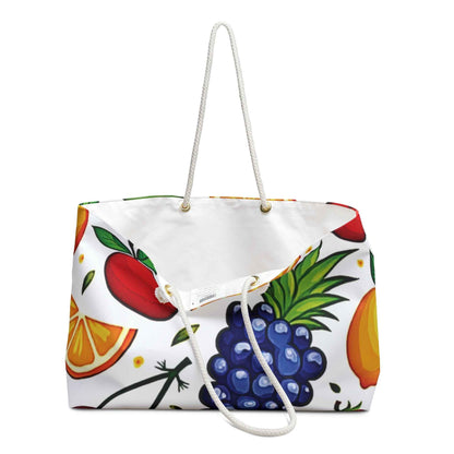 Colorful Fruit Pattern Weekender Bag | Tropical Pineapple Apple Orange Grapes | Large Tote Bag| Beach Tote| Mom carry on bag
