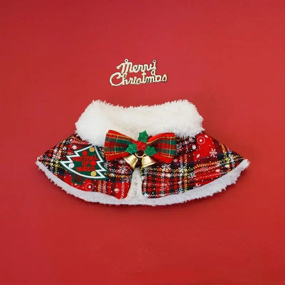 Snowflake Serenade Holiday Dog Cape | Christmas Cloak Outfit