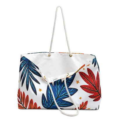 Colorful Tropical Leaves Weekender Bag | Palm Leaf Travel Tote Bag | Large Tote Bag | Mom Weekender Bag | mom carry on bag