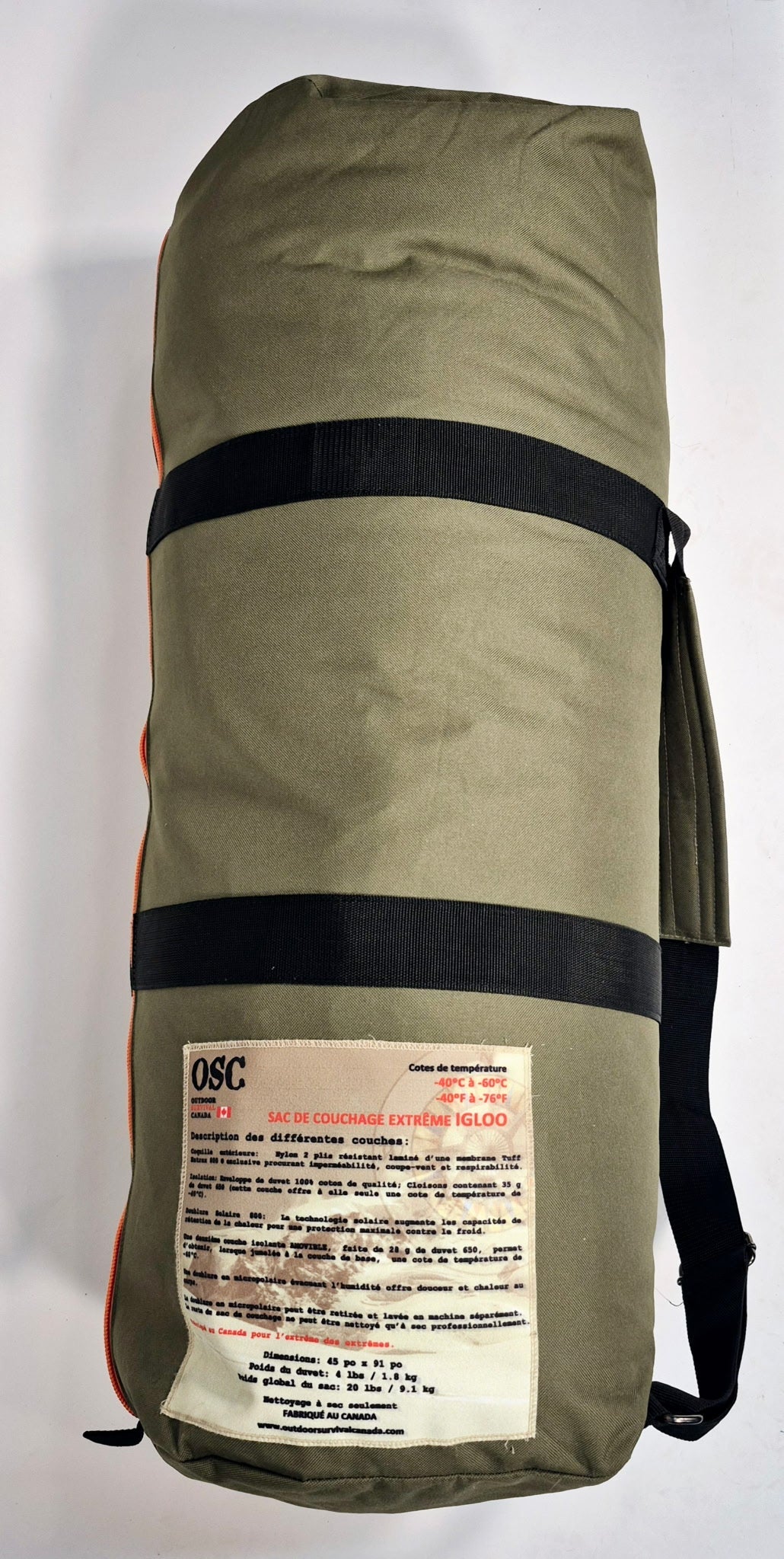 Outdoor Survival Canada Igloo Oversize Layered Down Sleeping Bags -60C/-76F