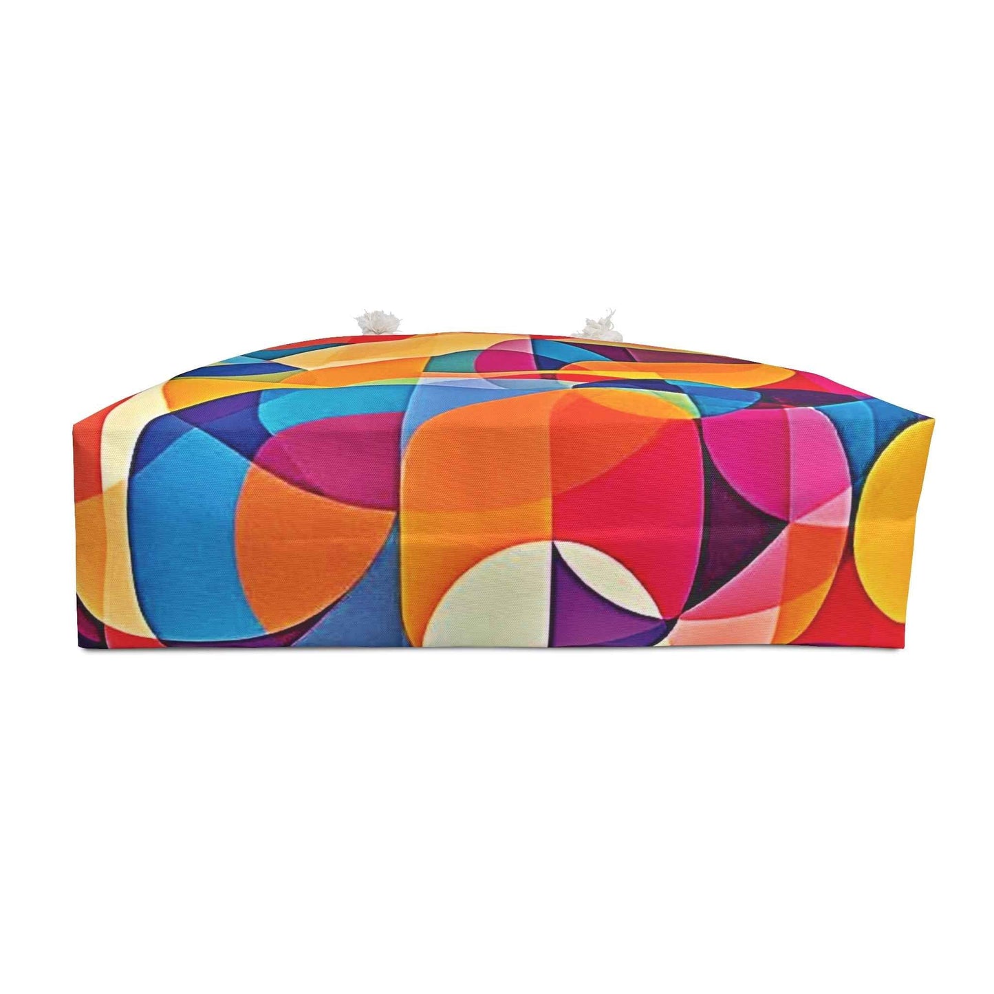 Colorful Geometric Abstract Weekender Bag | Bright Circle Pattern