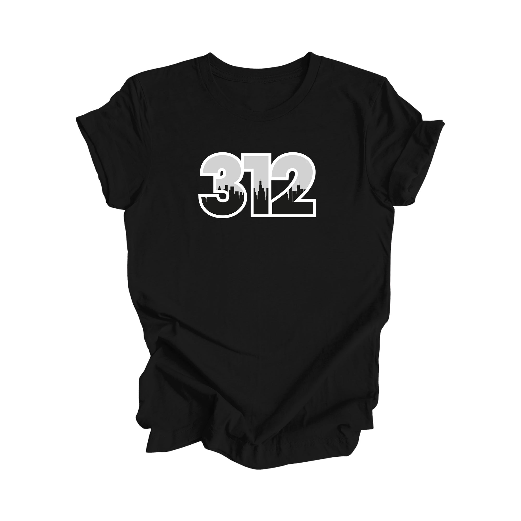 312 Chicago Illinois USA Area Code City Skyline Gift - Unisex T-Shirt - Inspired X