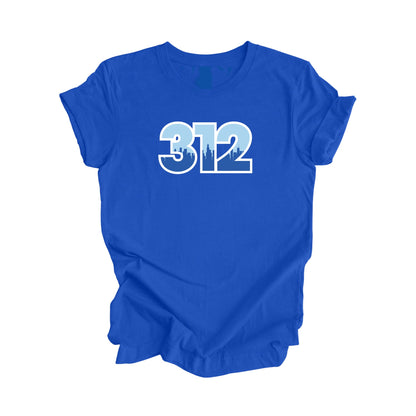 312 Chicago Illinois USA Area Code City Skyline Gift - Unisex T-Shirt - Inspired X