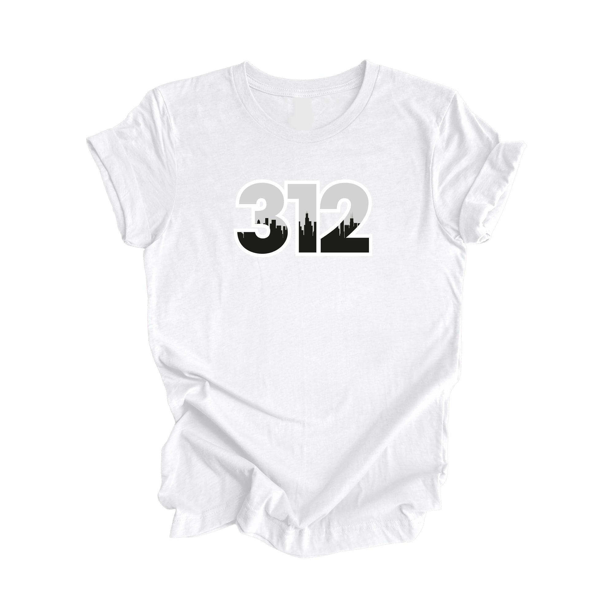 312 Chicago Illinois USA Area Code City Skyline Gift - Unisex T-Shirt - Inspired X