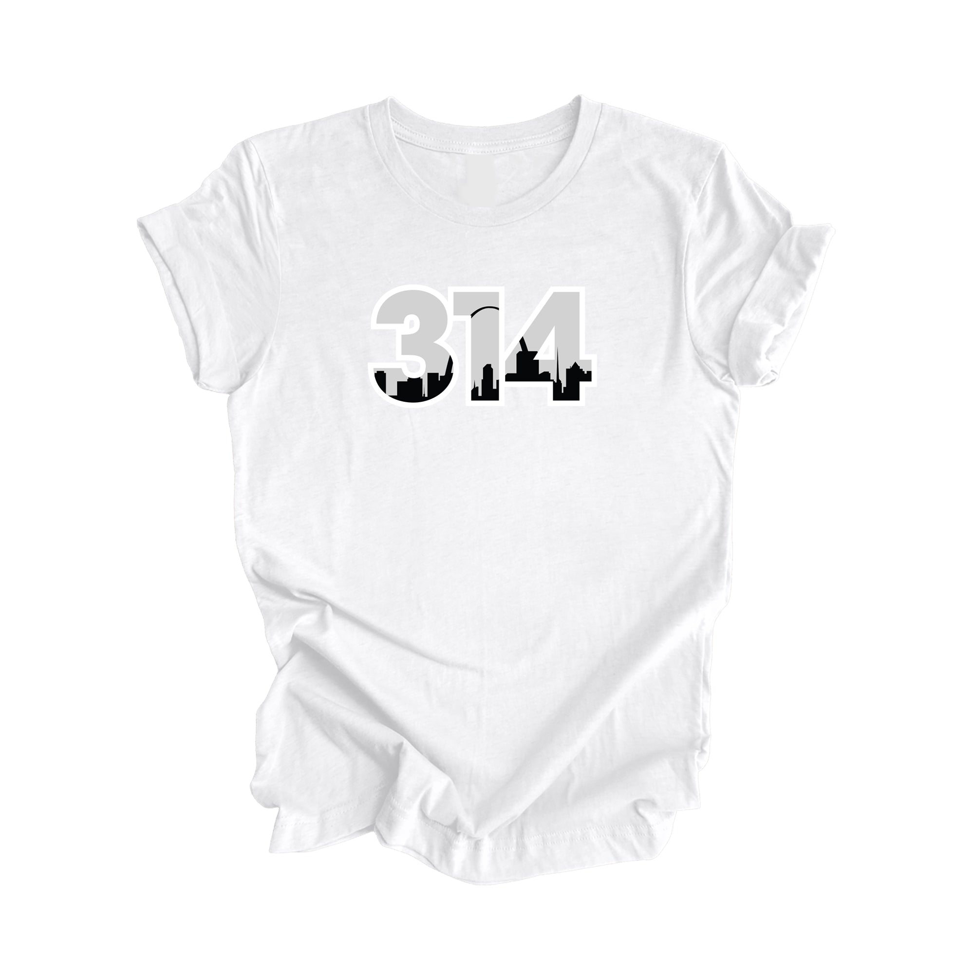 314 St. Louis Missouri USA Area Code City Skyline Gift - Unisex T-Shirt - Inspired X