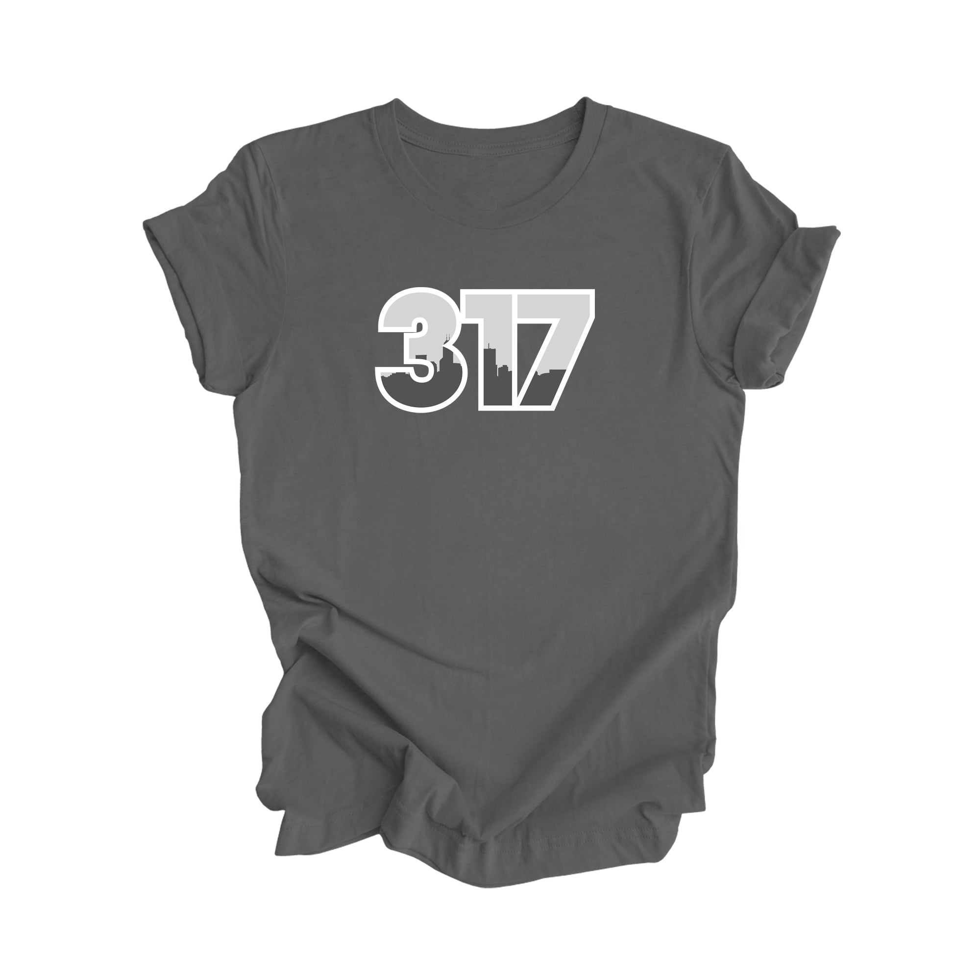 317 Indianapolis Indiana USA Area Code City Skyline Gift - Unisex T-Shirt - Inspired X