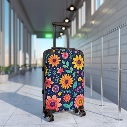 Floral Carry-On Suitcase — Bright Daisy Travel Luggage