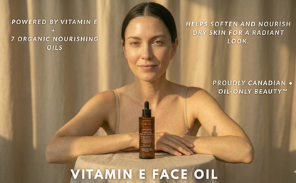 Canadian Grace Vitamin E Face Oil | 70,000 IU with 7 Organic Oils - Skin Barrier Support & Recovery For Dry, Stressed & Overworked Skin