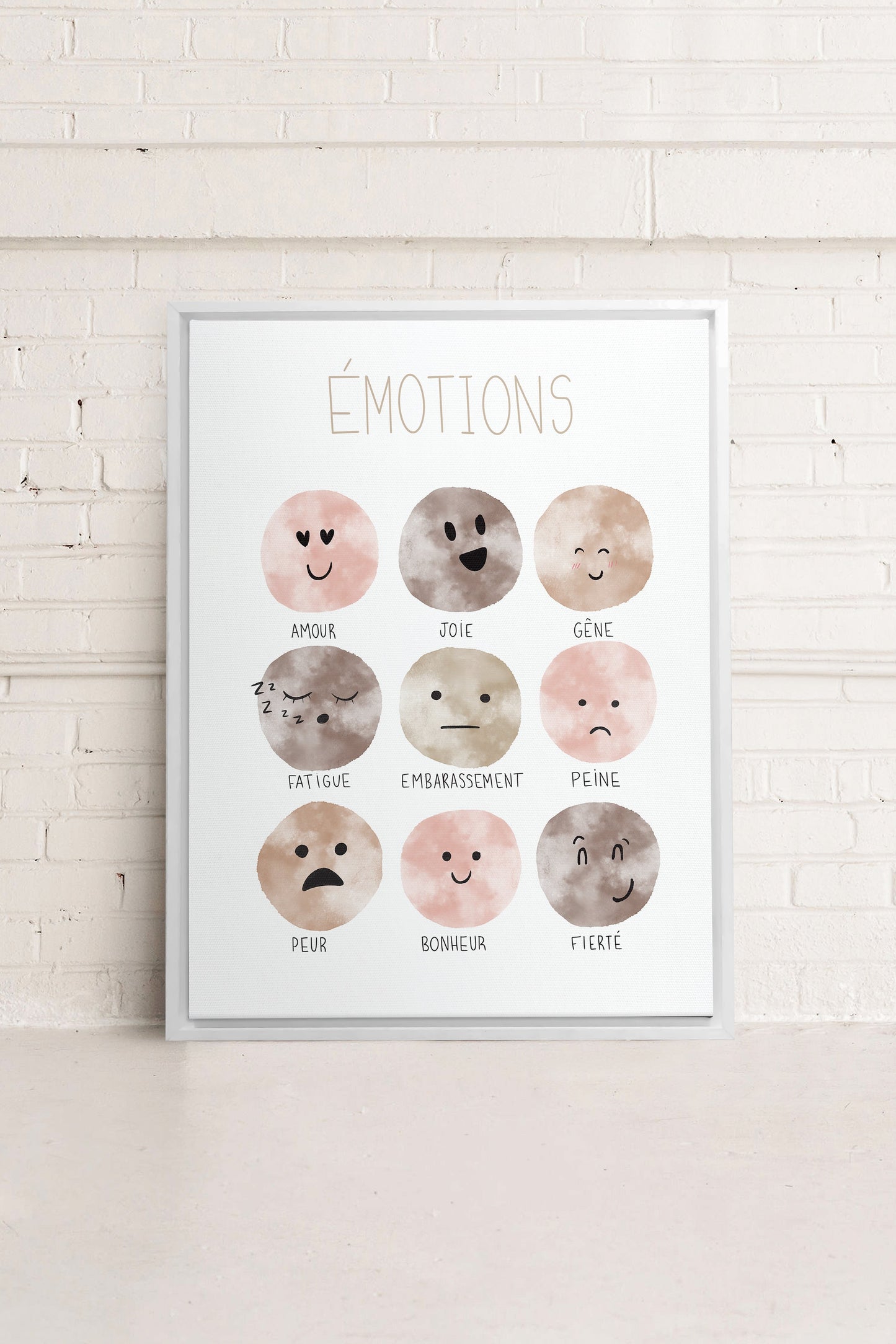 ÉMOTIONS, Oeuvre sur toile étirée