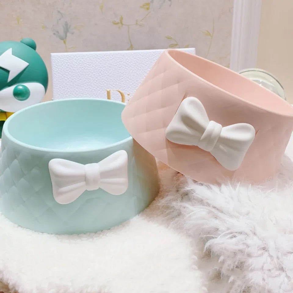 Bella Bow Dog Bowl | Pet Feeding Bowl