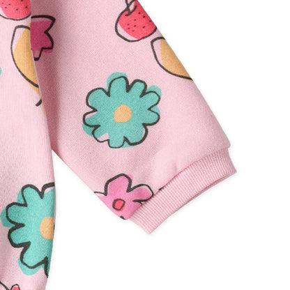 西松屋 ELFINDOLL 裏起毛カラフル総柄トレーナー 正規品