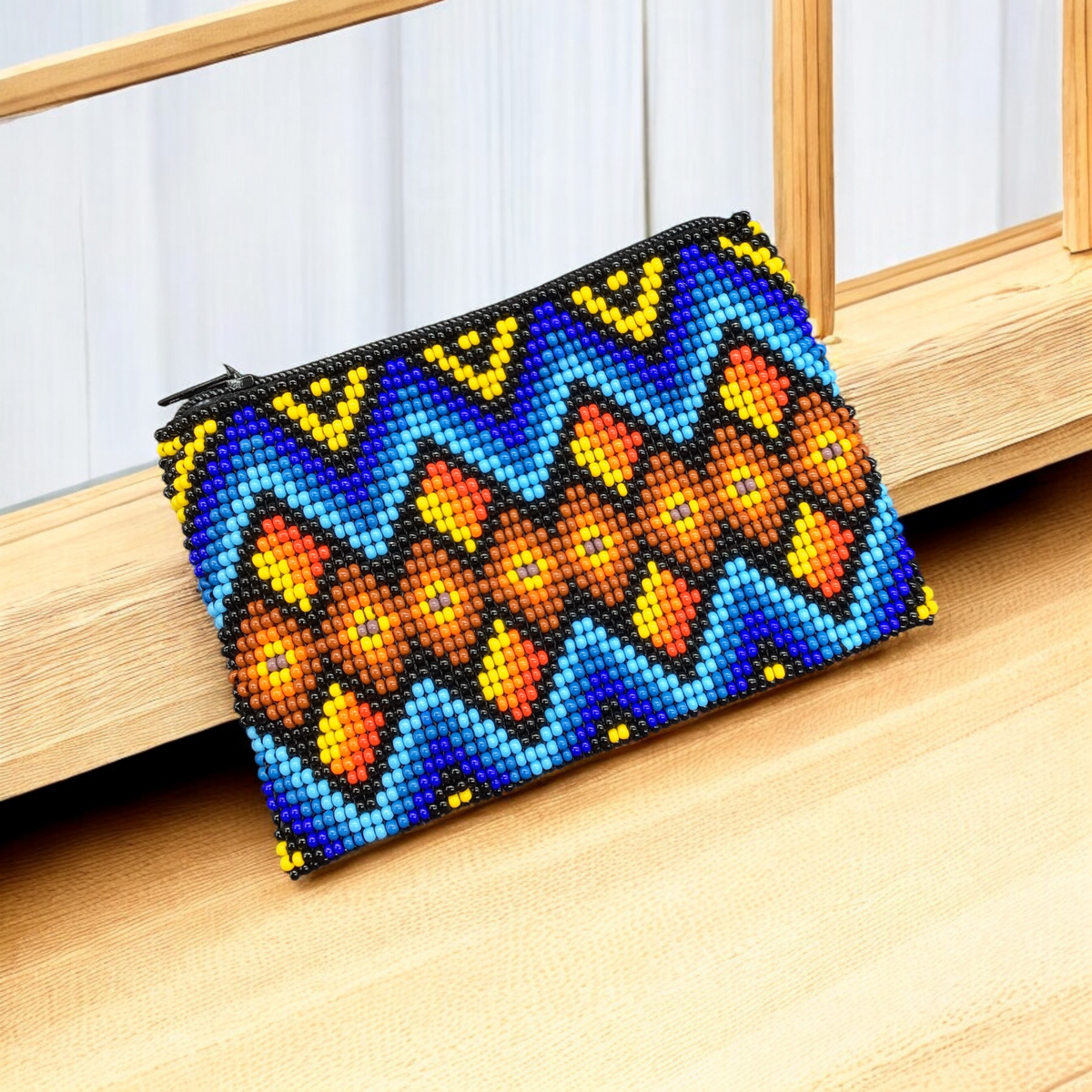Geometric Beaded coin purse