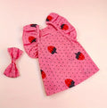Strawberry Baby Dog Dress | Fruit Print Dog Outfit