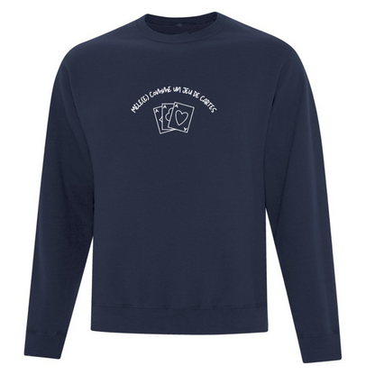 Crewneck "Mêlé(e) Comme Un Jeu De Cartes" brodé