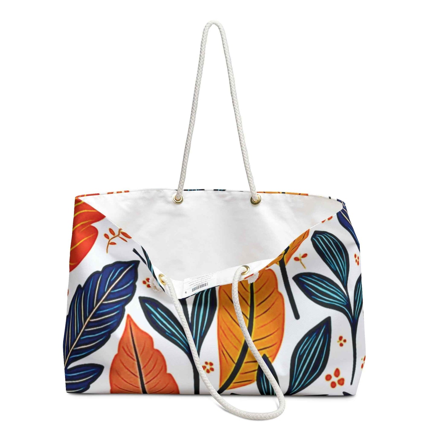 Autumn Leaves Floral Weekender Bag | Fall Leaves Large Tote Bag