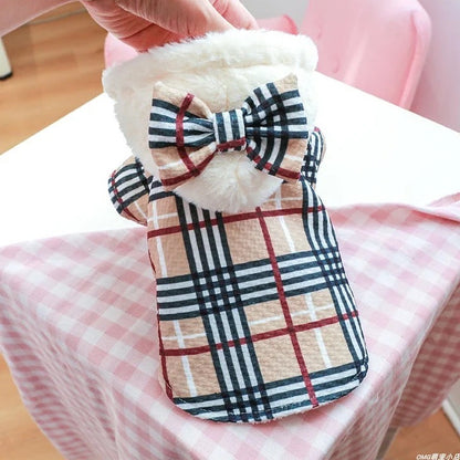 Brrbrry Plaid Dog Trench Coat | Classic Dog Outerwear