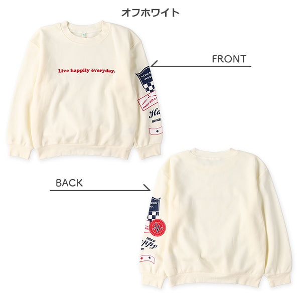 西松屋 ELFINDOLL 裏起毛アメカジ柄コミックトレーナー 正規品