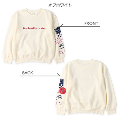 西松屋 ELFINDOLL 裏起毛アメカジ柄コミックトレーナー 正規品