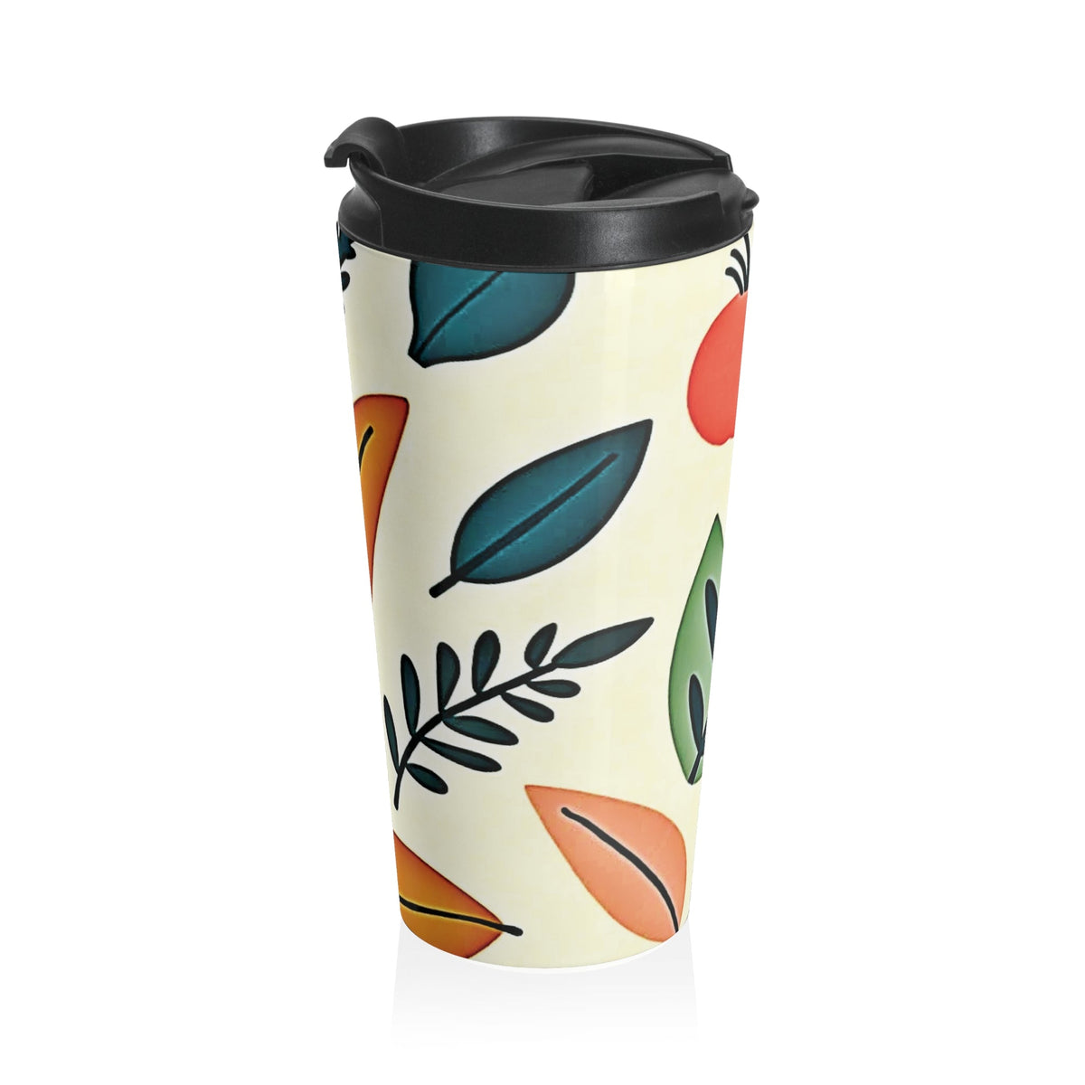 Floral Folk Art Stainless Steel Travel Mug